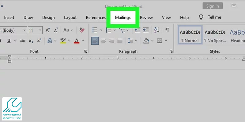 مراحل آموزش چاپ روی پاکت نامه در ورد با مک
